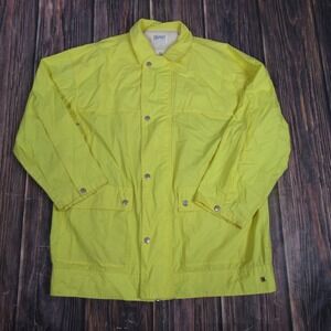 Vintage Esprit Jacket Youth Yellow Windbreaker Snap Front Sailing 90s Nautical